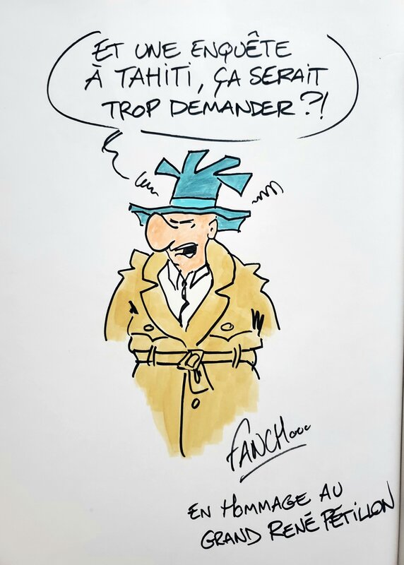 René Pétillon, JACK PALMER   T12 L'ENQUÊTE CORSE - Dédicace