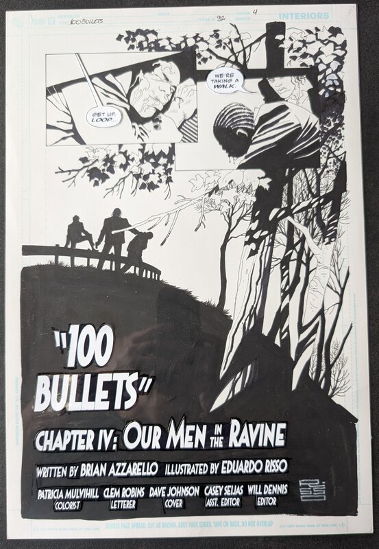 100 Bullets #92 p4 par Eduardo Risso - Planche originale