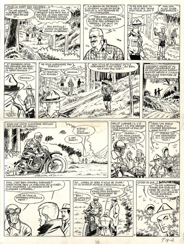 En vente - Tibet, Mittéï, André-Paul Duchâteau, Les 3 A: L'épreuve du feu, pl. 19 - Planche originale