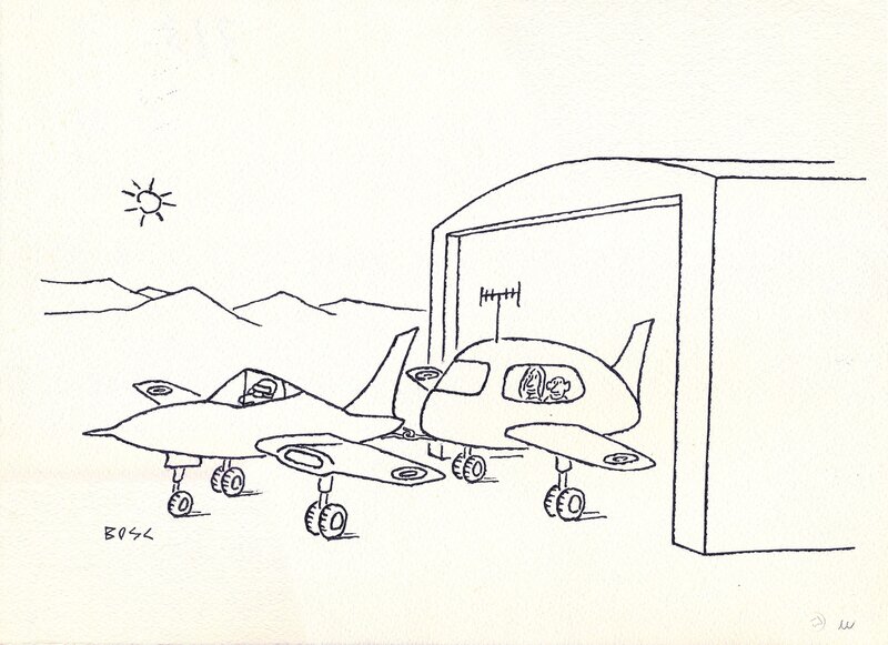 For sale - Caravane by Jean Bosc - Original Illustration
