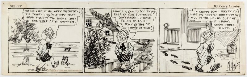 For sale - Percy Crosby, Skippy newspaper strip 9-10-1926 - Comic Strip