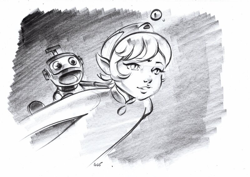 Thémis & Nono par Eric Gandois - Illustration originale