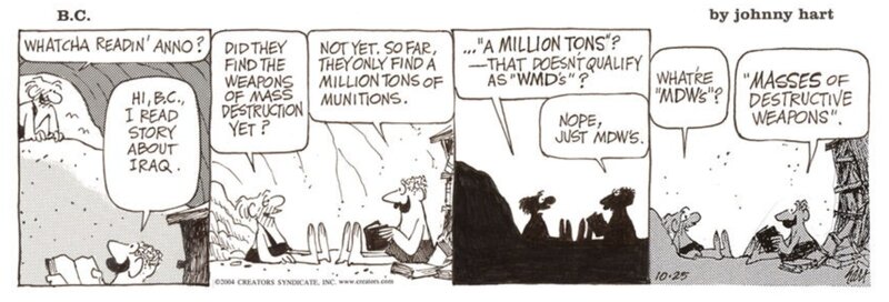 En vente - Johnny Hart, B.c. newspaper strip 10-25-2007 - Planche originale