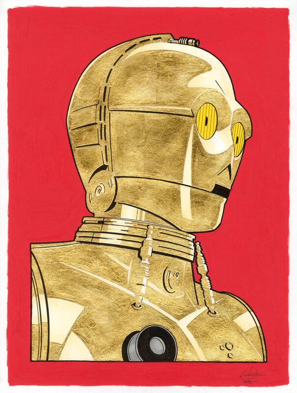 En vente - Renaud Roche, Les Guerres de Lucas - Dessin original - R23 - Illustration originale