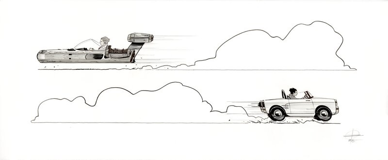 En vente - Renaud Roche, Les Guerres de Lucas - Dessin original - R24 - Illustration originale