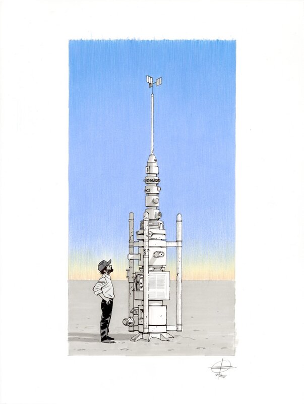 En vente - Renaud Roche, Les Guerres de Lucas - Dessin original - R25 - Illustration originale