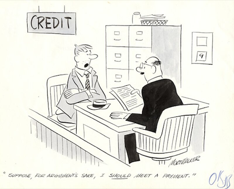 En vente - Mort Walker, Pre-Beetle Bailey magazine cartoon - Planche originale