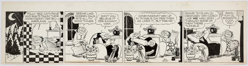 En vente - Vern Greene, Cliff Sterrett, Polly and Her Pals 12-28-1936 - Planche originale