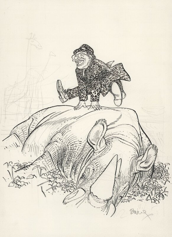 SAUTE-RHINO by François Boucq - Original Illustration