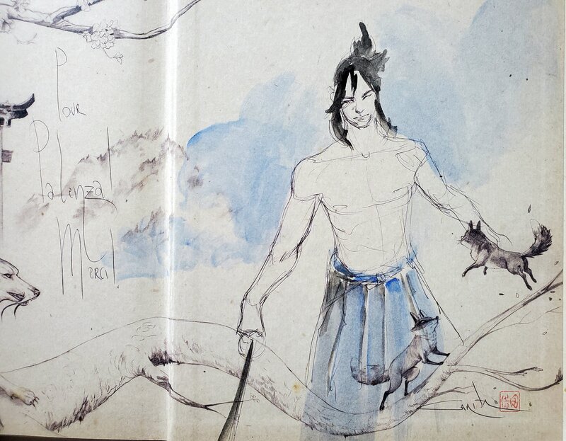 Carita Lupattelli, LA LEGENDE DES NUEES ECARLATES   IZUNAS - Dédicace