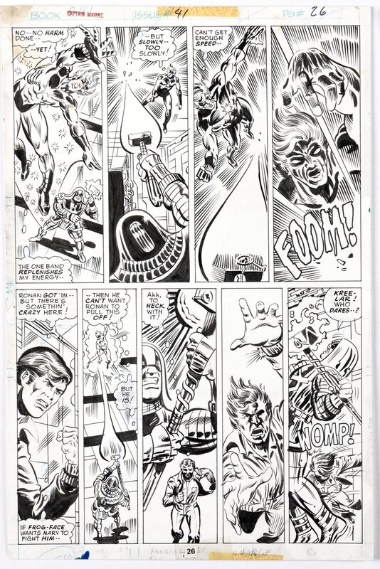 Al Milgrom, Captain Marvel #41 page 26 - Illustration originale