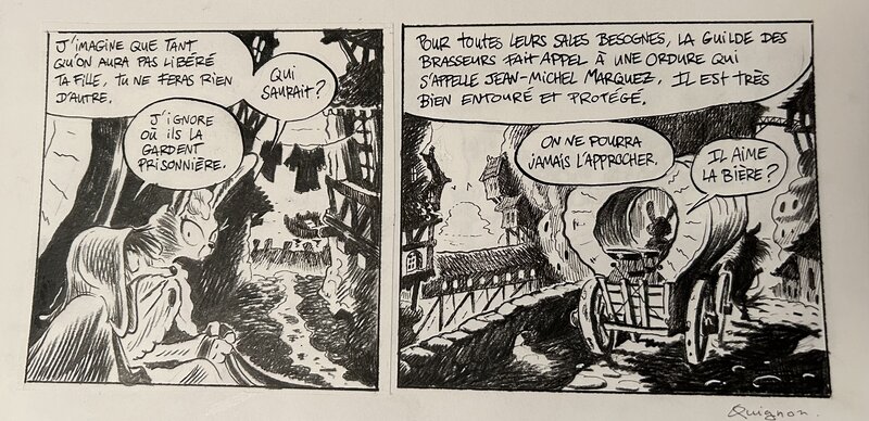 Quignon, Donjon Monsters#14, La bière supérieure, strip inédit page 26, 2021. - Comic Strip