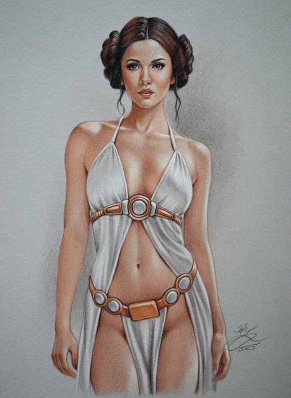Sly, Star Wars - Princesse Leia - Original Illustration