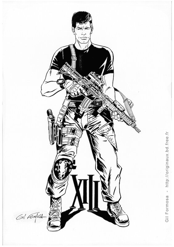 For sale - XIII avec M4 by Gil Formosa - Comic Strip