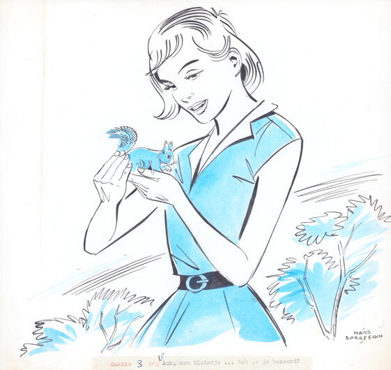 Hans Borrebach | 1960 | Cokkie Woelwater 3-18 - Illustration originale