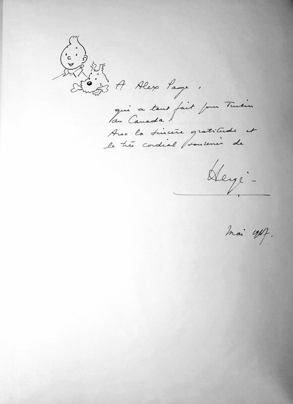 Hergé/ Double dédicace sur TT Coke en Stock - Dédicace