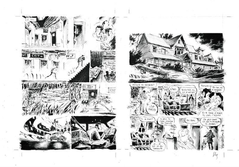 Gomont - La fuite du cerveau - Planche originale