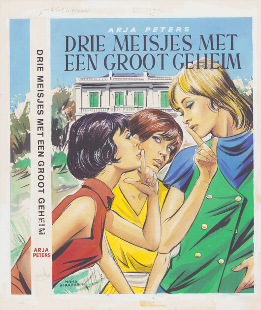 Hans Borrebach | 1970 | Drie meisjes met een groot geheim - Couverture originale