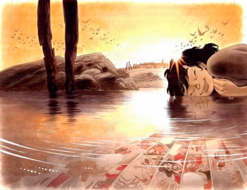 Frank Pé, Hommage au talentueux Frank Pe ( affiche festival Saint Malo 2003 ) - Illustration originale