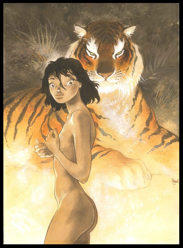 Manon et son tigre by Frank Pé - Original Illustration