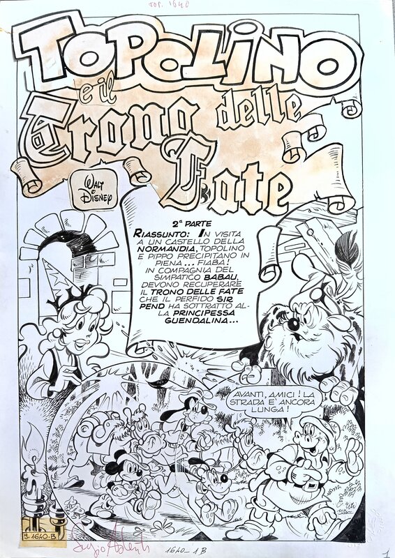 Sergio Asteriti, Topolino e il Trono delle Fate - Planche originale