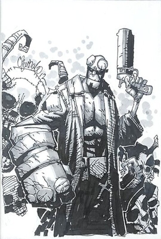 Hellboy by Chris Bachalo - Original Illustration