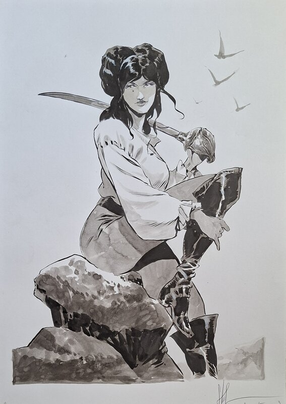 Stefano Carloni, Concha - Barbe-Rouge - Illustration originale