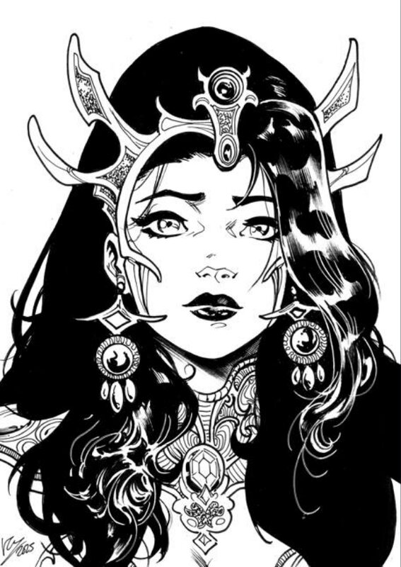 Dejah Thoris by Vicente Cifuentes - Original Illustration