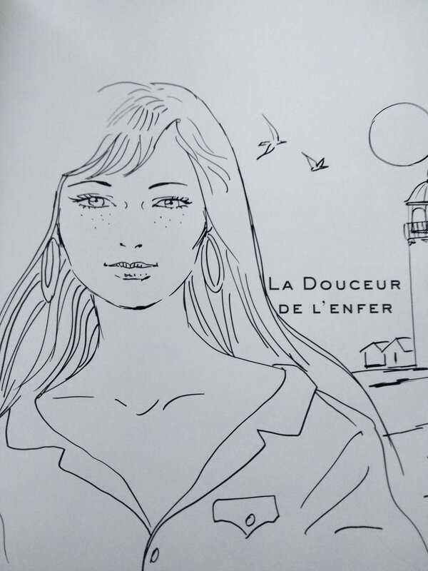 Olivier Grenson, Dédicace  sur l'album La Douceur de l'enfer. - Sketch