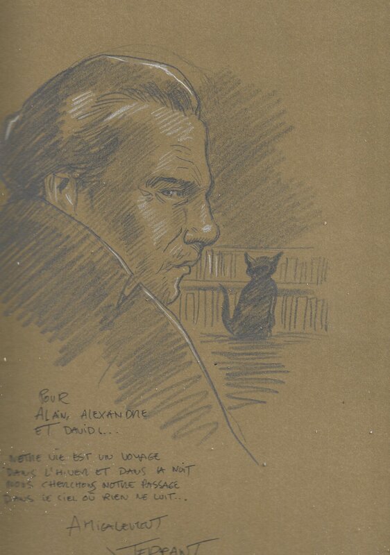 Dédicace de Jacques Terpant sur l'album Le Chien de Dieu - Sketch