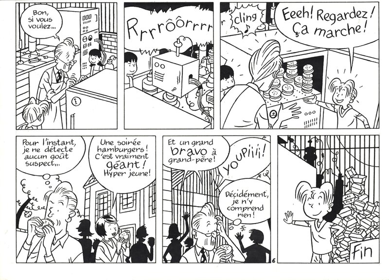 En vente - Alloing : Les aventures des Moineaux tome 7 demi planche 6 - Planche originale