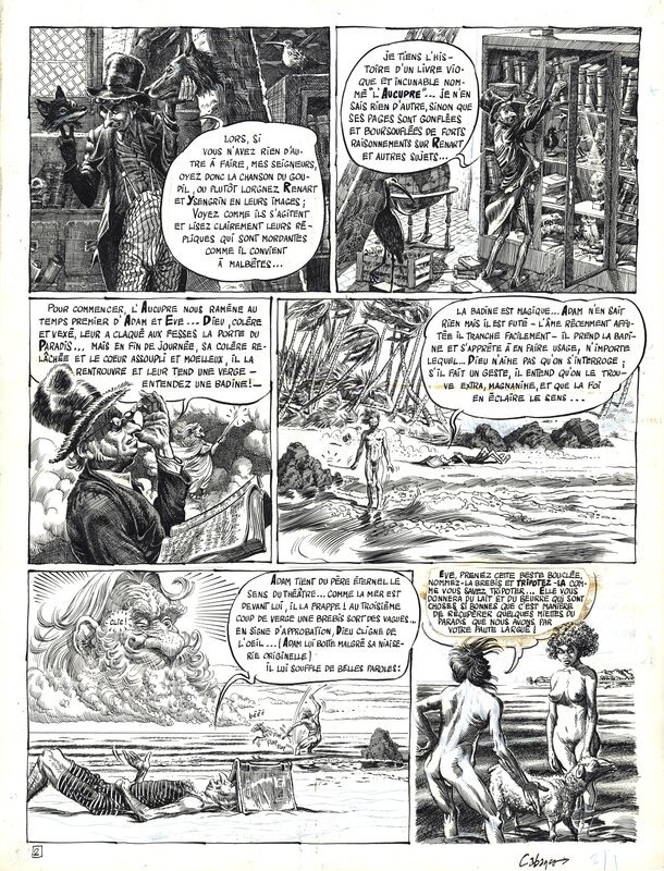En vente - Cabanes : Le Roman de Renart planche 2 - Planche originale