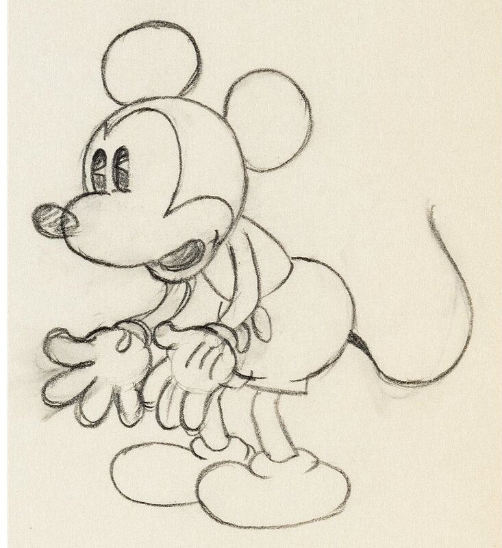 For sale - Disney Studios 1929, animation drawings for the Mickey Mouse Club - Comic Strip