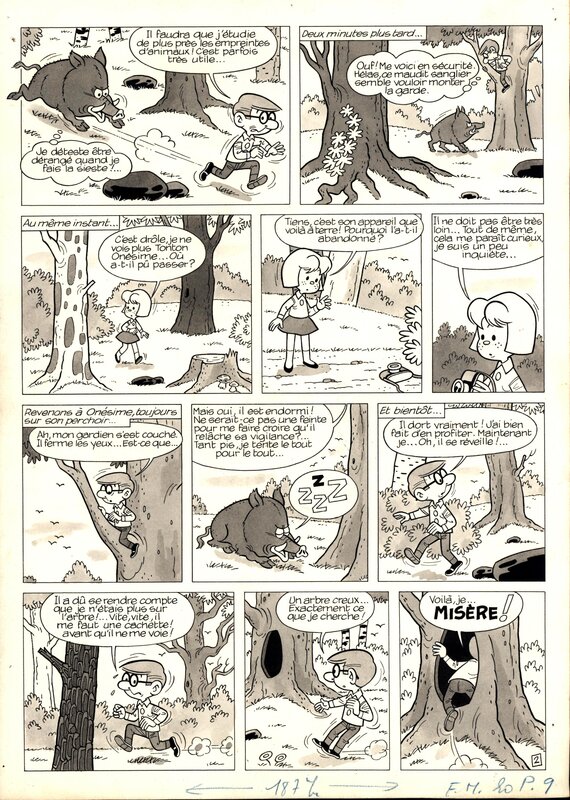 For sale - Dubois : Onésime Poinsurli et le sanglier photogénique planche 2 - Comic Strip