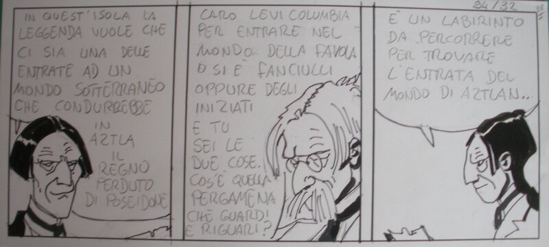 For sale - Hugo PRATT, MU original strip - Comic Strip