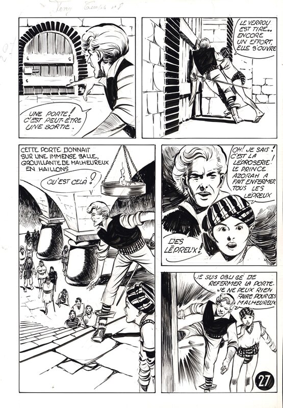 En vente - Juillard Claude-Henri : Ferry Tempête planche 27 - Planche originale