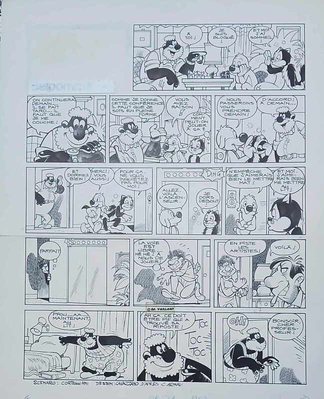 Giorgio Cavazzano, Aury, Pif - page titre du récit Belpomme bis, parution dans Pif gadget 581 - Comic Strip
