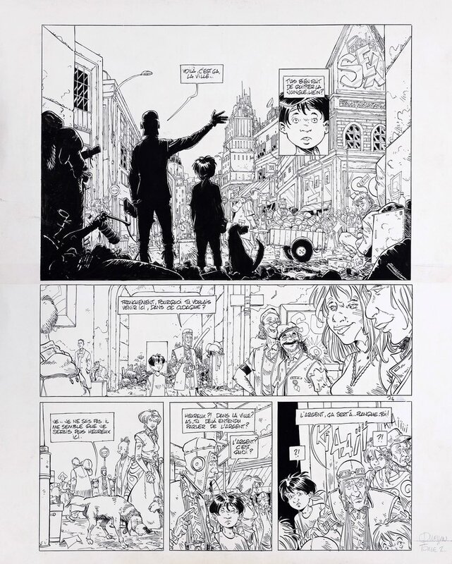 En vente - Marc N'Guessan, 1998 - Petit d'Homme : Secret - Planche originale