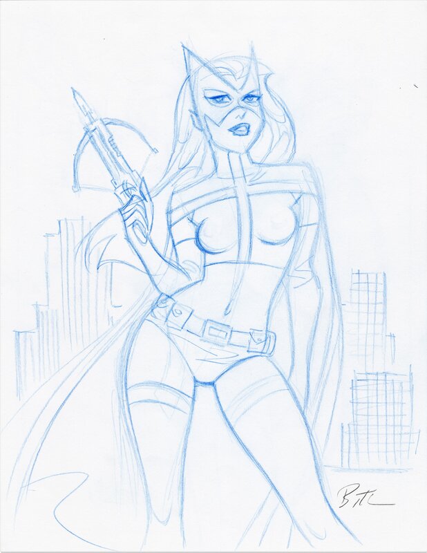 Huntress by Bruce Timm - Original art