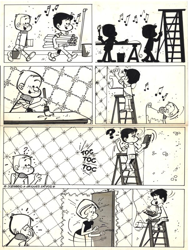 En vente - Jamic : Gag Clin d'Oeil - Planche originale