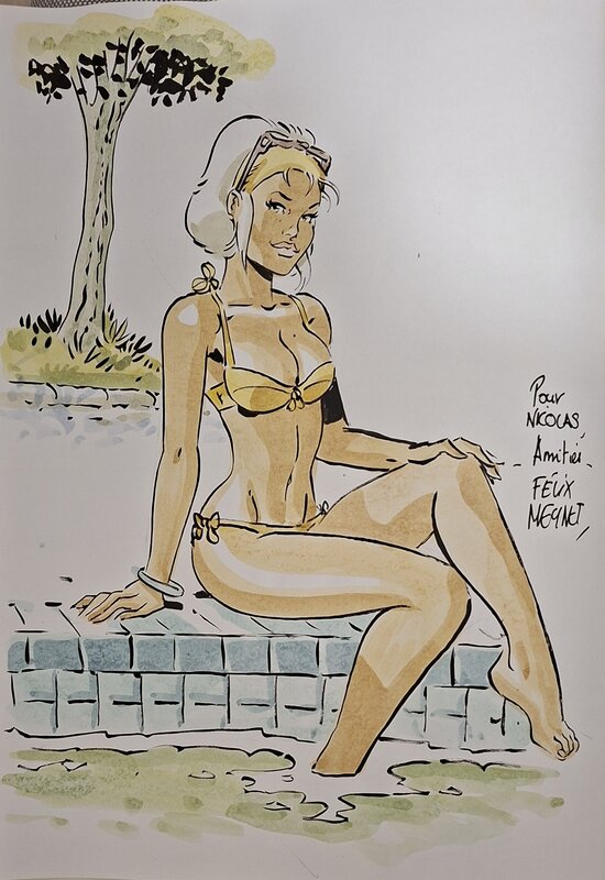 Félix Meynet, Mirabelle en maillot à Saint-Tropez - Double M - Sketch