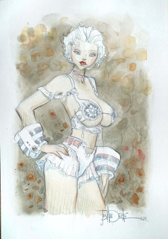 For sale - Jean-Baptiste Andréae, Manie aux manchettes - Original Illustration