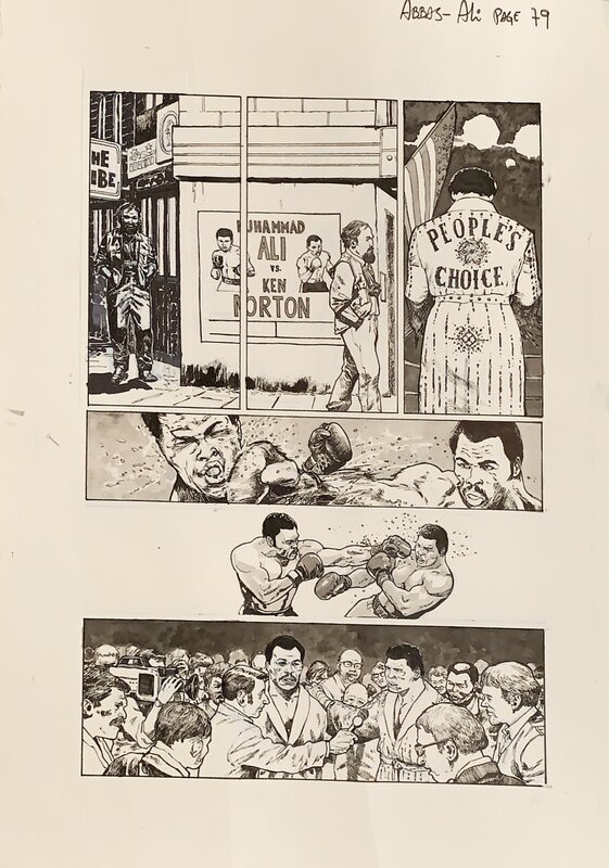 Rafael Ortiz, Muhammed Ali, Kinasha 1974 Ken Norton - Planche originale