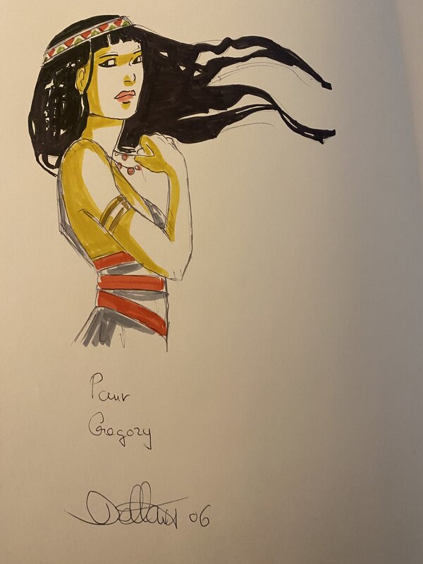 Isabelle Dethan, illustration originale, Meresankh cheveux aux Vents, 