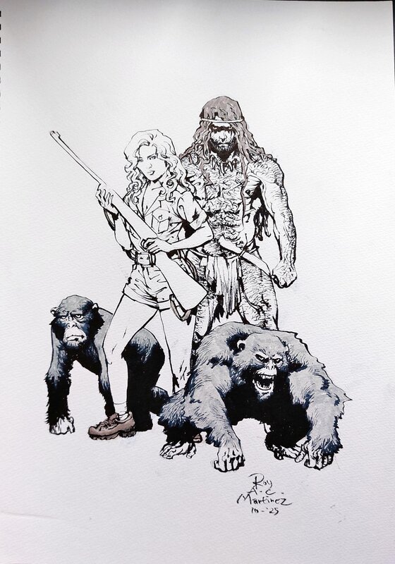 Tarzan and Jane par Roy Allan Martinez - Planche originale