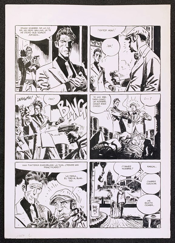 For sale - Jordi Bernet, Planche originale Torpedo - 1st app. Rascal - Comic Strip
