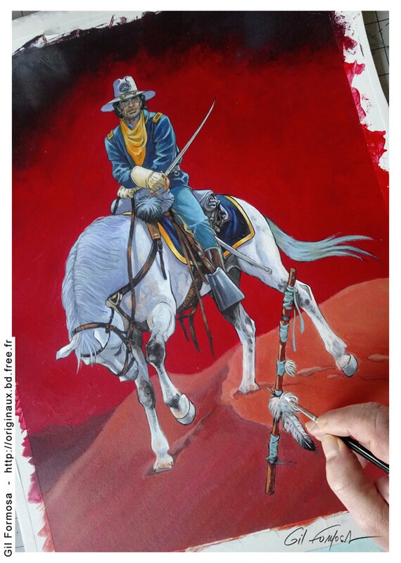 Gil Formosa, Blueberry Tête Jaune - Illustration originale