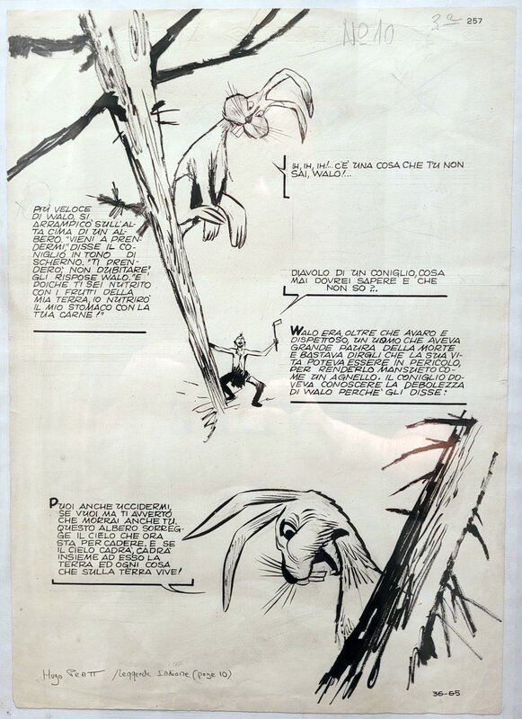 Légendes indiennes par Hugo Pratt - Planche originale