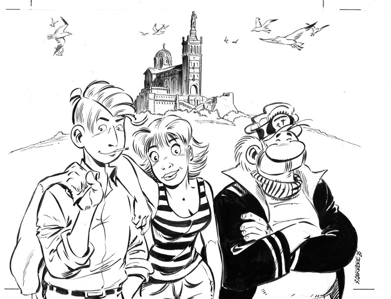 Serge Carrère, Un trio à Marseille VENDU ! - Comic Strip