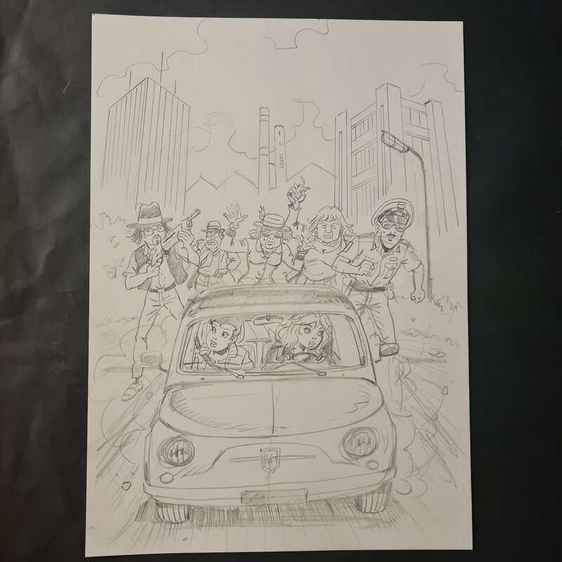 For sale - Bruno Di Sano, Projet de couverture bd rubine 15 - Original art